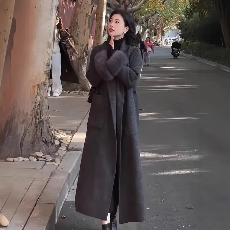 2413衣服冬天羽绒大衣长款外套加绒派克服2024新款女士上档次