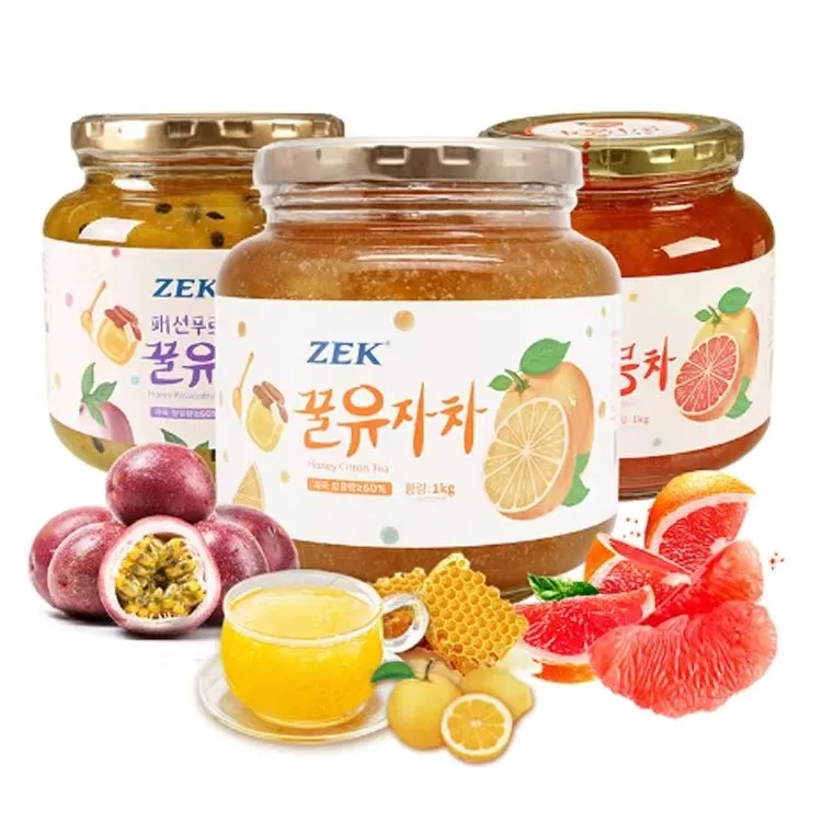 韩国进口ZEK蜂蜜柚子茶1kg冲泡饮品冲饮果味茶营养代餐果酱精选