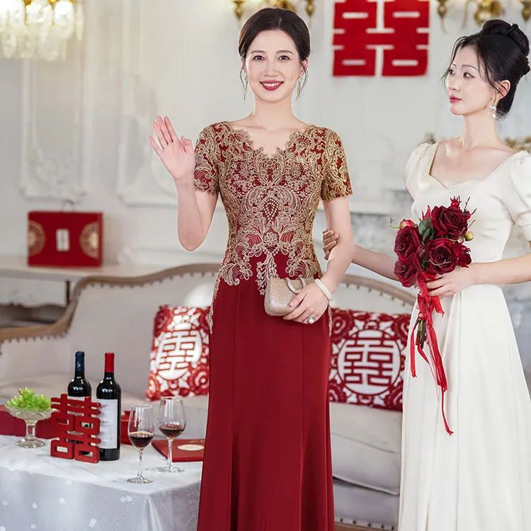 5813宴会上档次女装晚礼服女高端高档气质喜婆婆喜妈妈婚宴装夏装