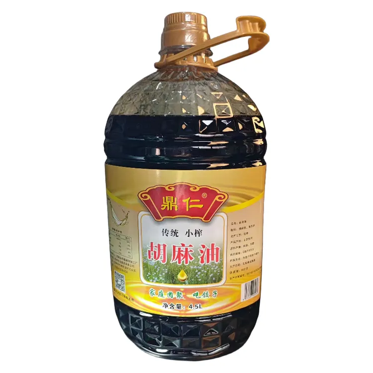 鼎仁胡麻籽黄芥籽熟榨胡麻油 山西胡麻黄芥油净含量4.5L