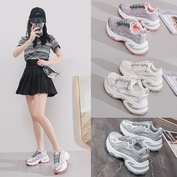 2024夏季透气网面休闲厚底增高百搭老爹鞋休闲鞋时尚ins女款A03