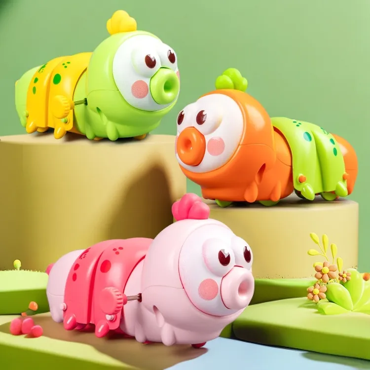 上链发条毛毛虫会动会跑摇摆上弦儿童发条玩具父亲节儿童节