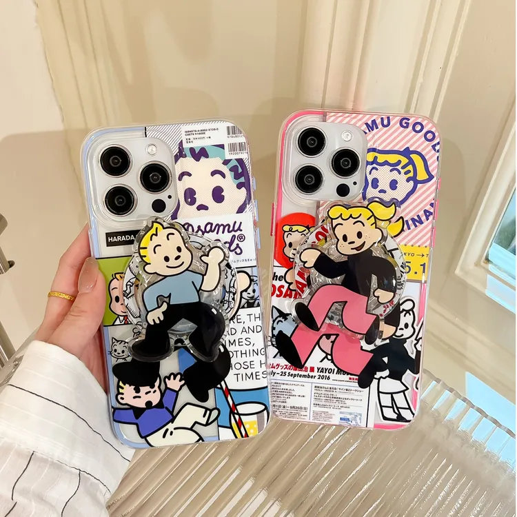 新款磁吸支架适用于苹果16promax手机壳卡通可爱15pro少女款14/13