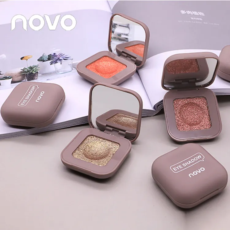 NOVO键盘指尖眼影盘哑光大地色麻薯土豆泥单色眼影学生党便携小巧