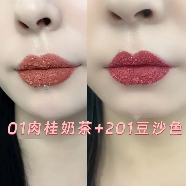 米之莲口红防水不沾杯不掉色雾面不脱色持久黄皮素顔显白哑光