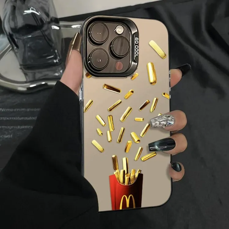 黄金薯条适用苹果16PRO手机壳iPhone15promax元气壳卡通14PPO创意