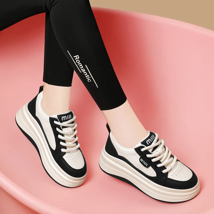 小白鞋女2025秋季新款女鞋子增高厚底旅游鞋百搭软底运动鞋休闲鞋