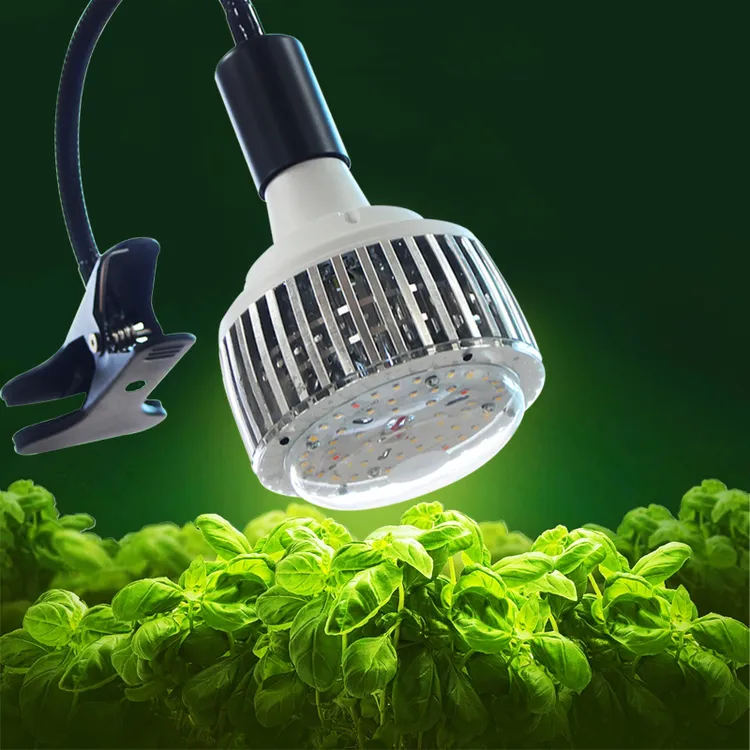 全光谱植物生长灯多肉补光灯光合E27螺口灯泡夹子式花架绿植家用