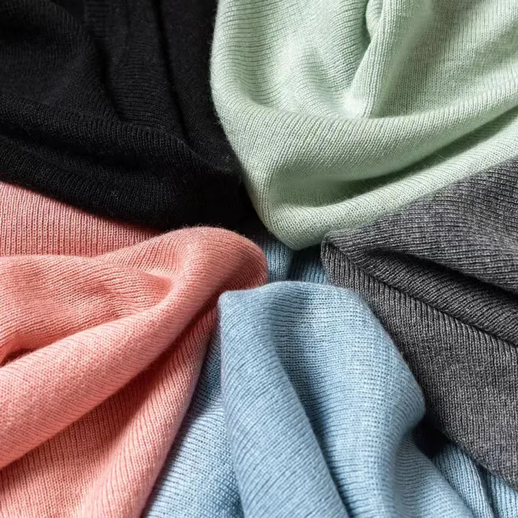 TY/-低圆领平板假两件套衫针织衫*LZ 23177   粉色