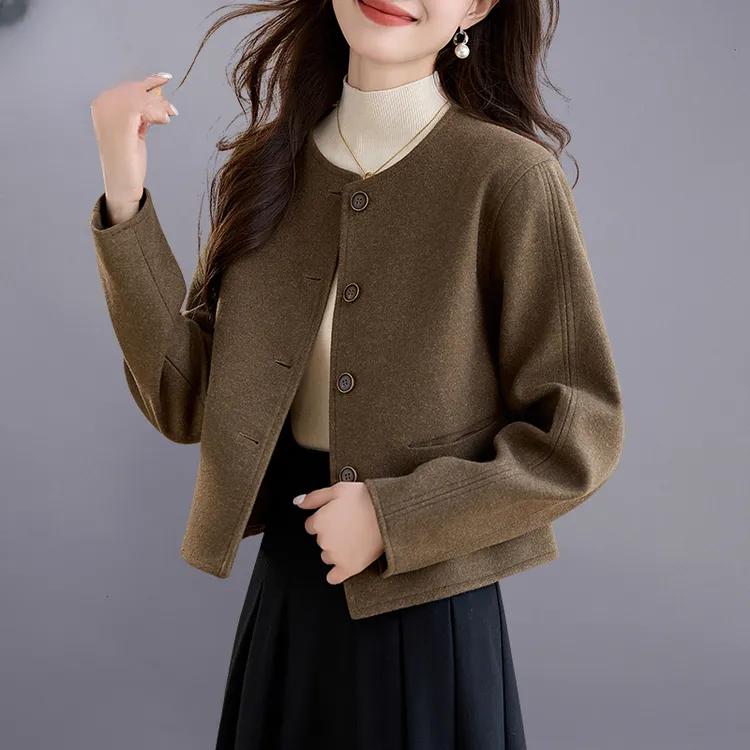 短款毛呢外套女秋冬2025年新款高级感小个子气质洋气韩系呢子大衣