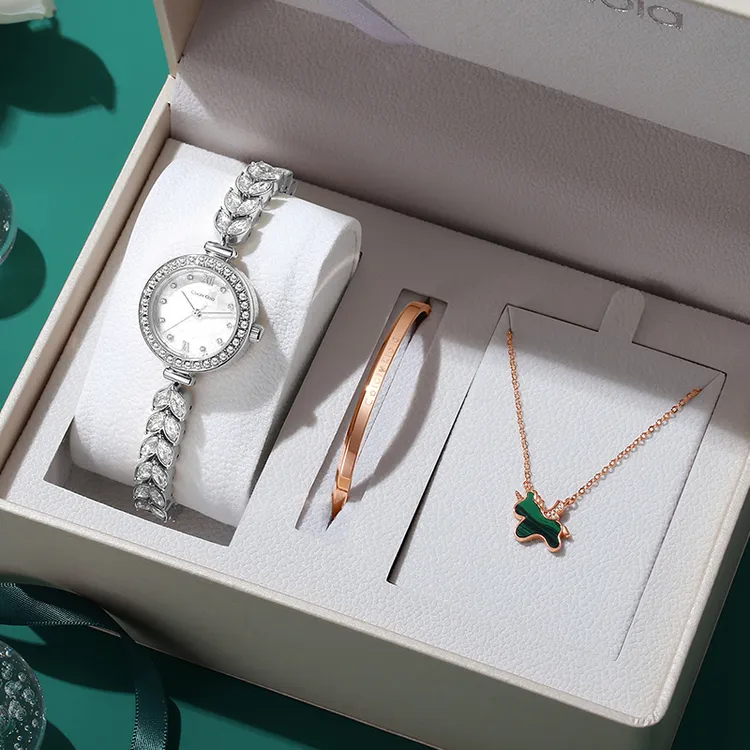 美人鱼手表女款七夕情人节送女朋友生日实用礼物手表礼盒三件套商品图