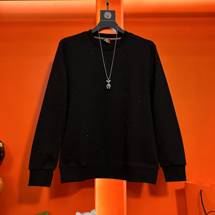 设计师潮流百搭套头男女同款时尚圆领休闲重工高奢长袖秋季男上衣
