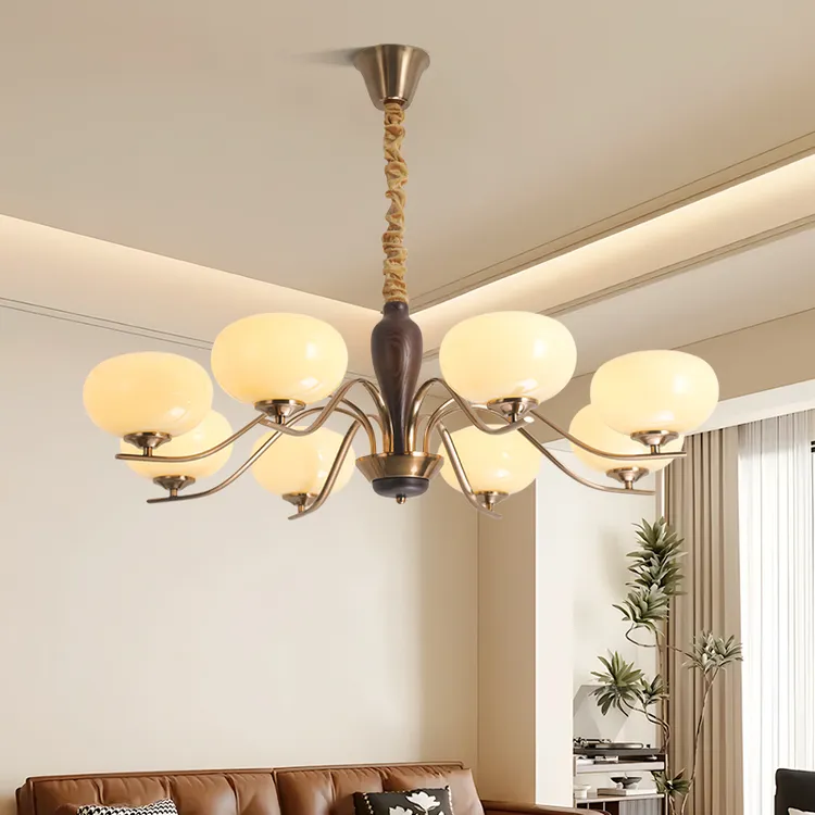 大观园新款客厅灯吊灯中古风家用简约创意北欧大气餐厅卧室灯I194