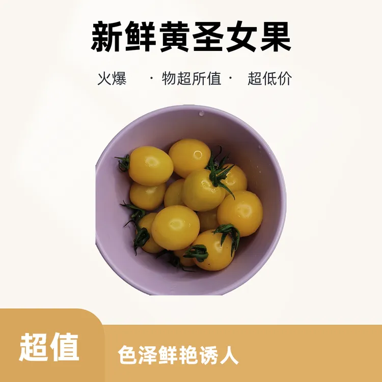 迷恋黄色超甜美味圣女果小柿子黄宝石口感好