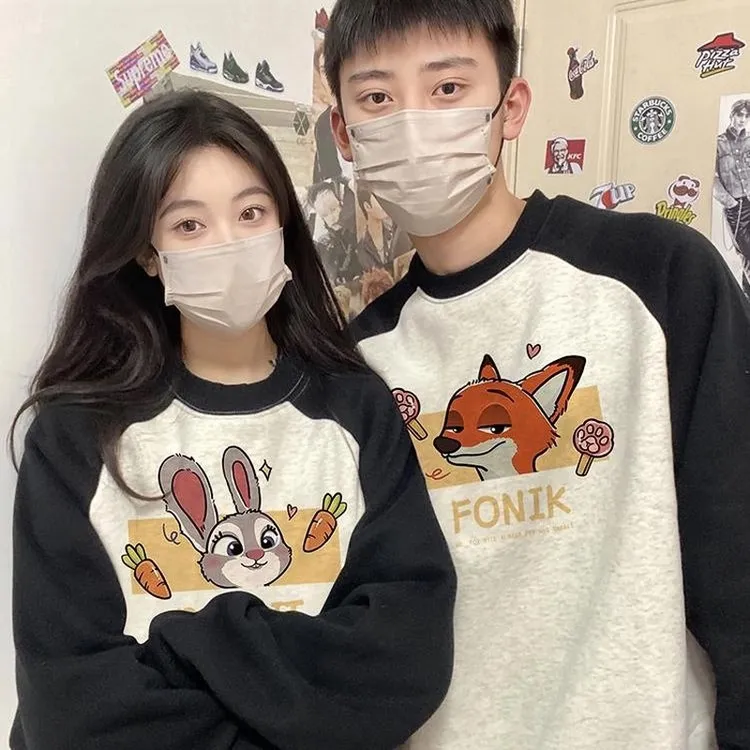 两件装不一样的情侣装卫衣秋季2024新款网红disoo小众高级感外套