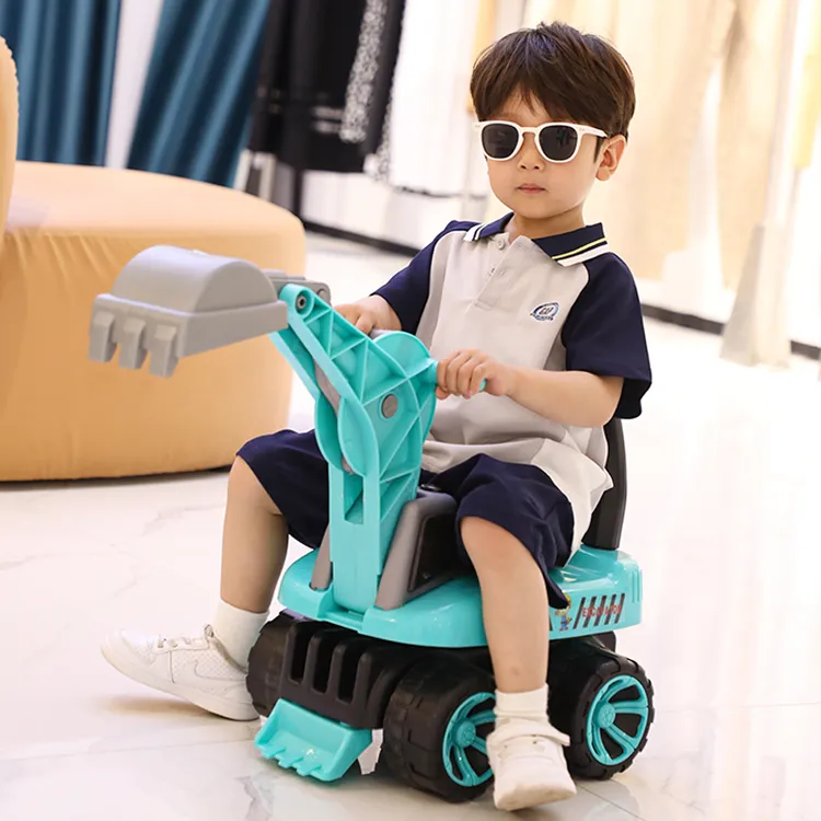 儿童挖掘机可坐可滑行 挖土机挖沙子车