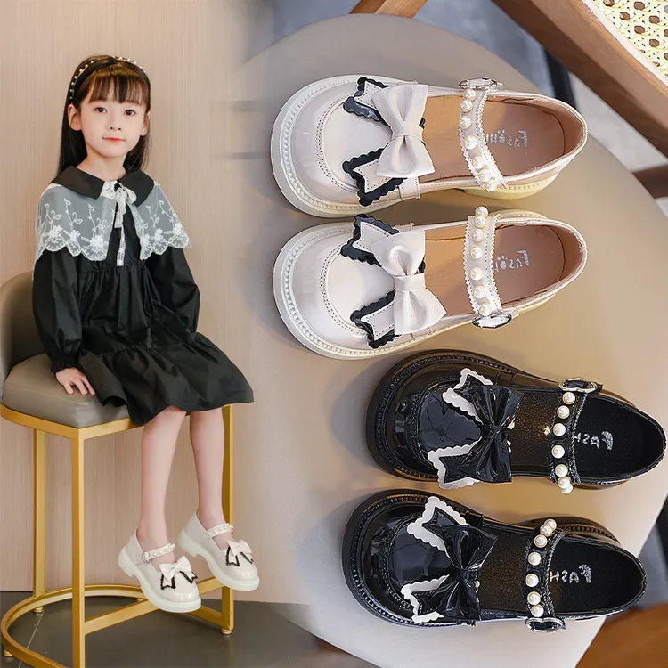 女童鞋子儿童公主黑色小皮鞋2025新款春秋女孩单鞋软底夏季玛丽珍