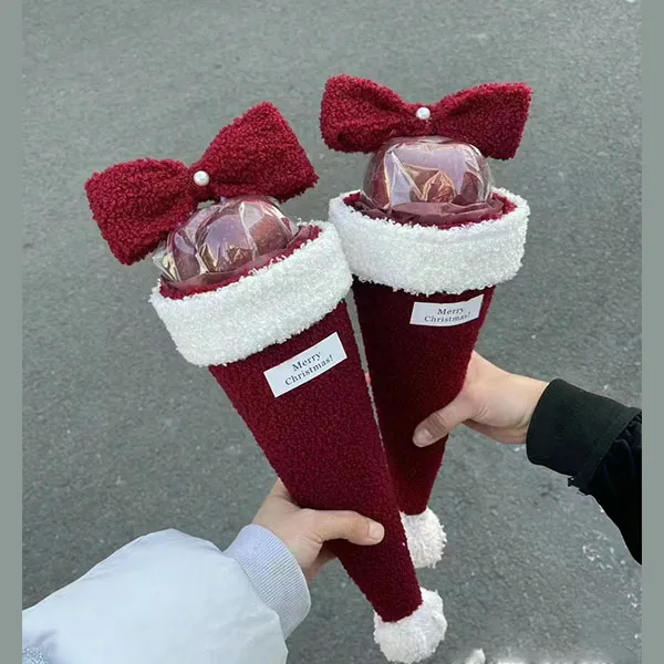 圣诞礼物平安夜苹果包装礼盒平安果花束diy材料包礼品送女生朋友