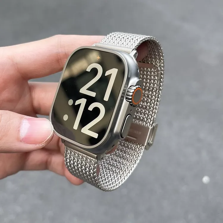 金属麦穗适用苹果ApplewatchS10/9/8SEultra手表表带新款高级感