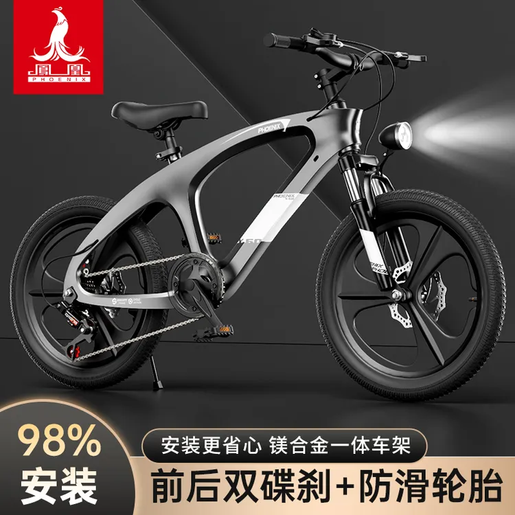 凤凰镁合金儿童自行车男女孩中大童18/20/22寸小学生脚踏山地车