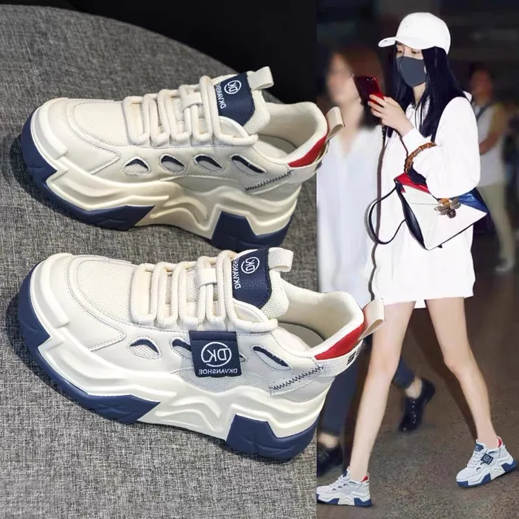 老爹鞋女款秋季2025新款爆款ins潮百搭轻便厚底内增高休闲运动鞋