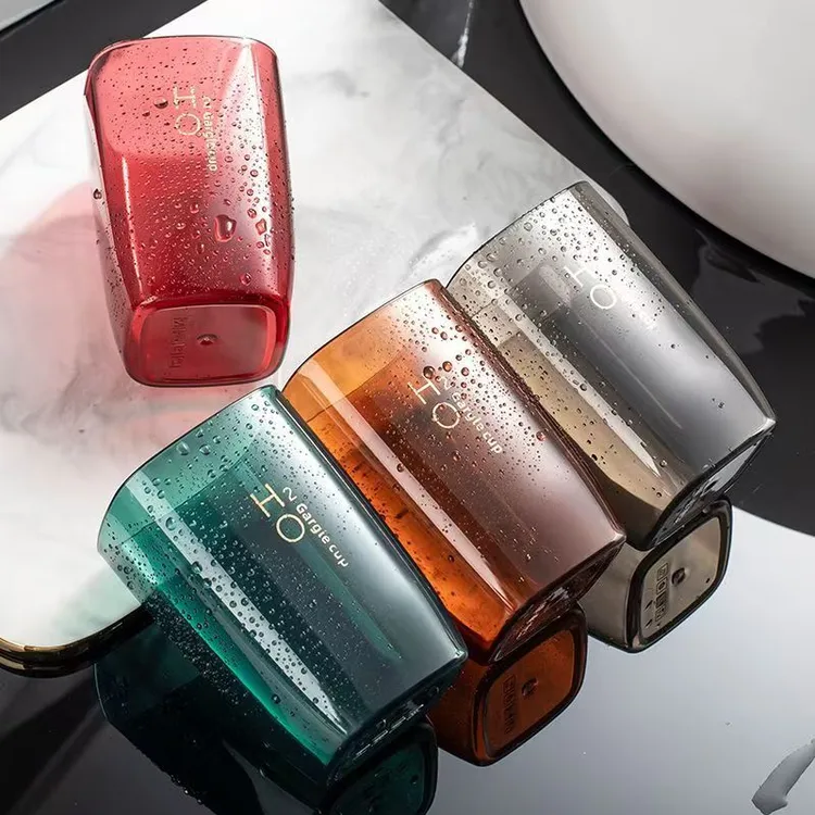 高颜值漱口杯家用刷牙杯学生宿舍刷牙杯牙缸透明洗漱杯简约牙刷杯