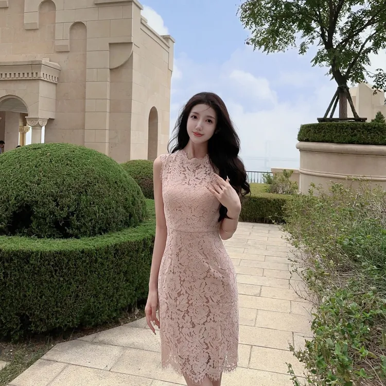 【清玉】高级感中式修身包臀裙气质显瘦高贵蕾丝连衣裙轻熟温婉优雅