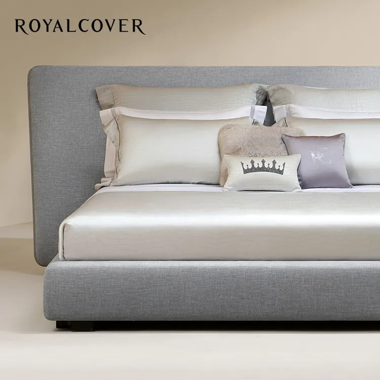 ROYALCOVER/罗卡芙现代简约风全真丝提花四件套 卡普辛