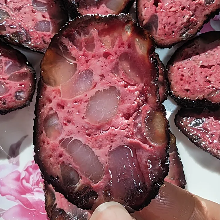 隆回手工柴火烟熏干香多肉猪血丸子湖南特产食品湖南特产正宗