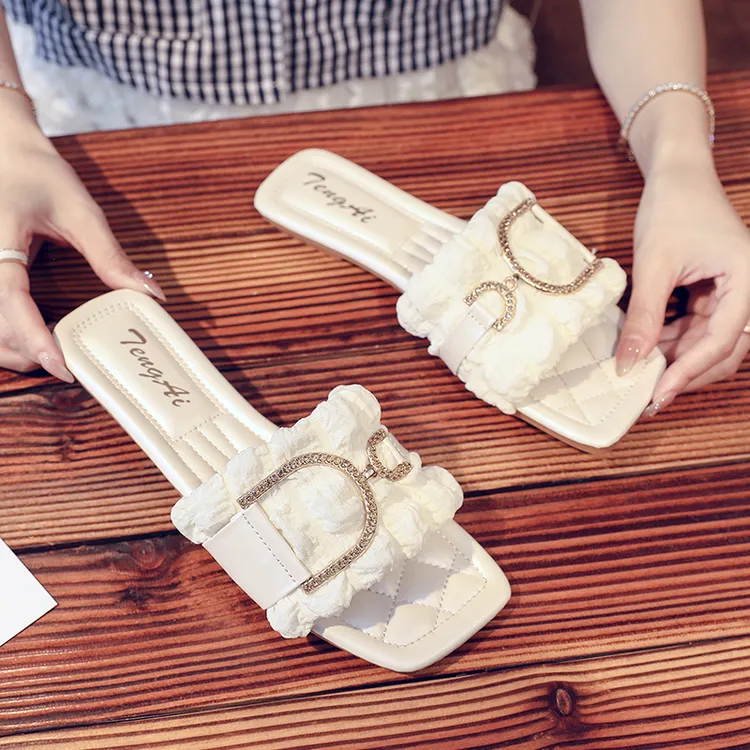 拖鞋女夏外穿平底2025年新款百搭时尚网红仙女风高级感凉拖ins潮