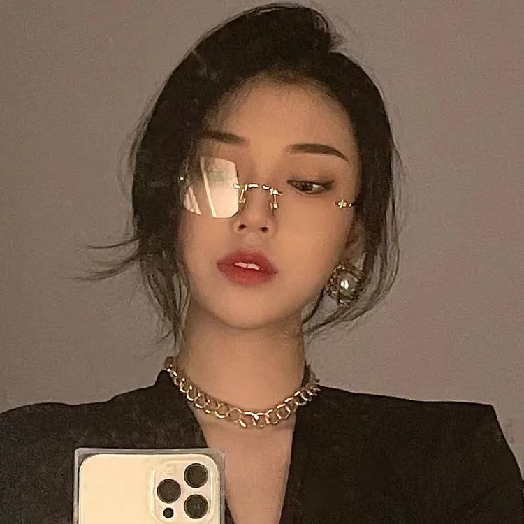 高启兰同款金丝框眼镜女高端近视镜韩版防蓝光眼睛网红平光镜定制