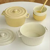 【双耳带盖汤锅】陶瓷ins风双耳超大号汤碗家用釉下彩汤碗螺蛳粉碗