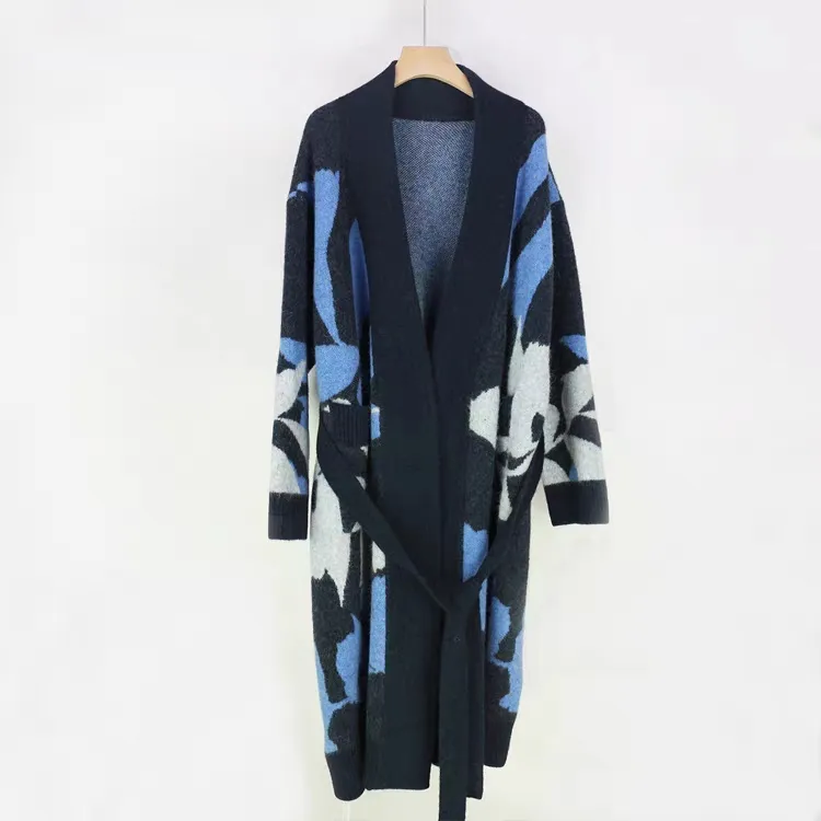 章海燕秋冬设计师款羊驼毛长款加厚外套 慵懒松弛百搭保暖