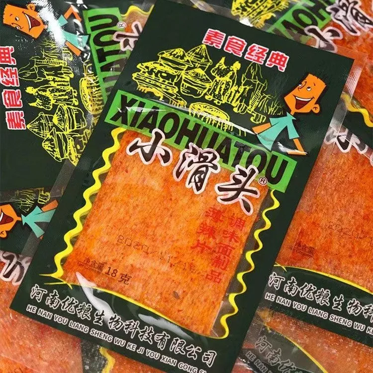 小滑头辣条辣片香辣薄片8090后回忆小时候怀旧小包装麻辣零食食品