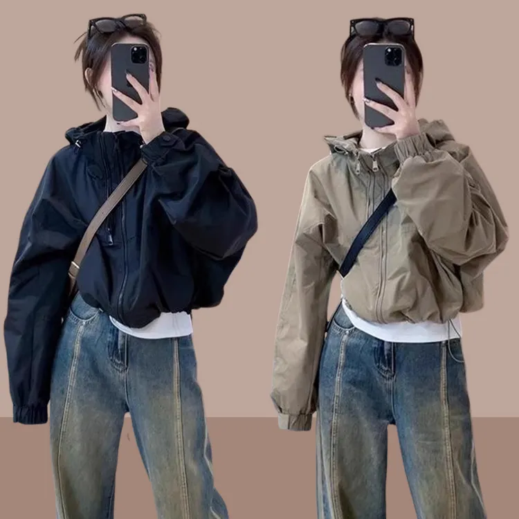 冲锋衣短外套女春秋2025新款宽松小个子棒球服夹克今年流行上衣服