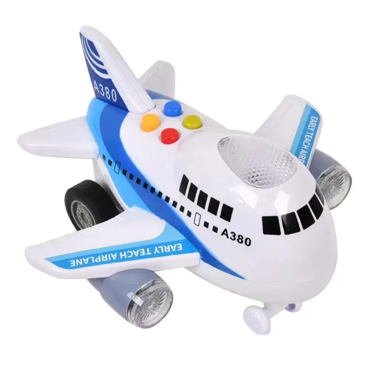 儿童大号惯性声光音效A380客机绚丽灯光精美礼盒客机大飞机玩具