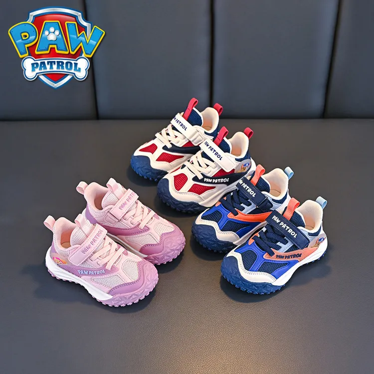 汪汪队童鞋儿童运动鞋中大童2024新款小童软底透气网面儿童休闲鞋