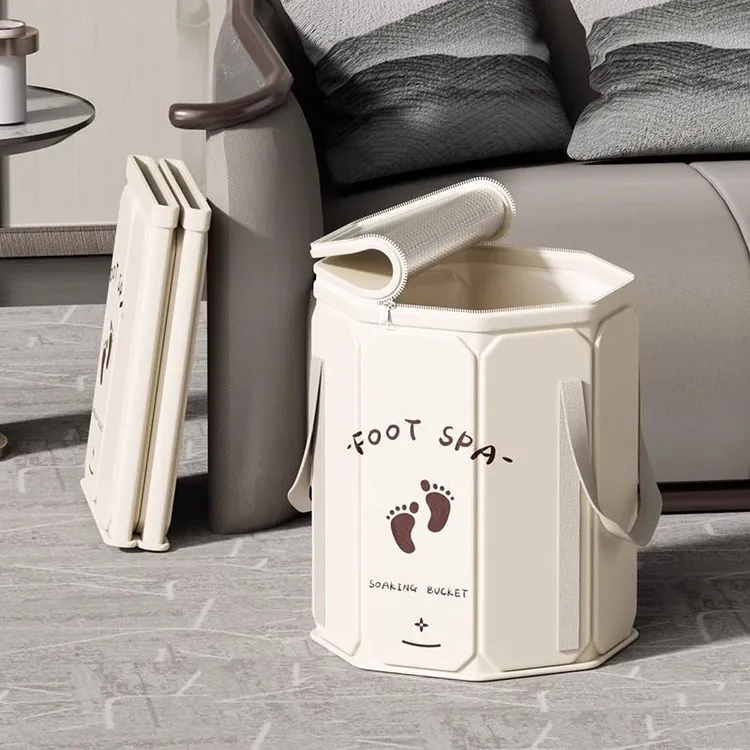 家用折叠保温泡脚桶带支架可收纳有盖泡脚桶可折叠泡脚袋深过小腿