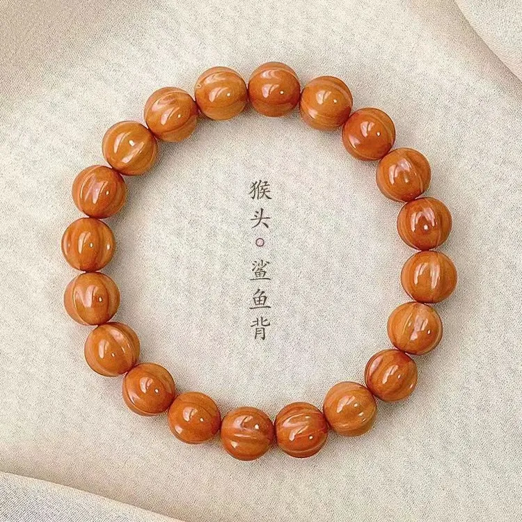 野生猴头鲨鱼背猴头手串雕刻京八棱六方鲨鱼品质猴头手串手工精品