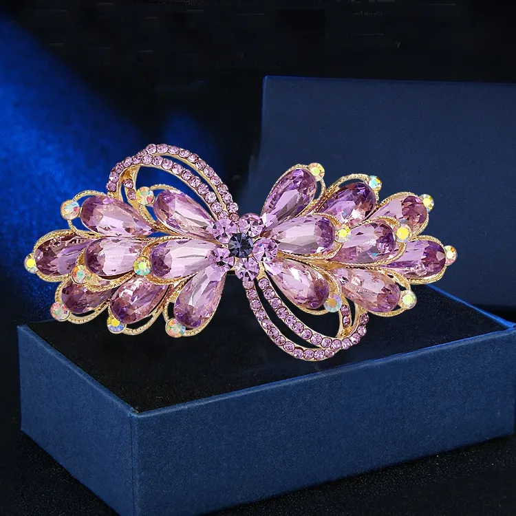 新款高档小号水钻气质女士发夹高端夹子头饰妈妈发夹发卡韩版发饰