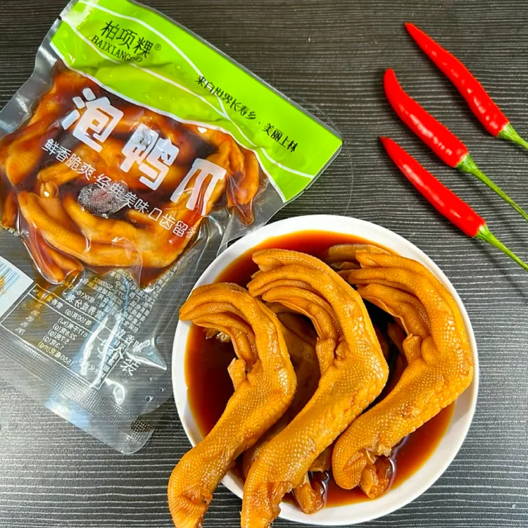 经典泡鸭爪奶茶店同款210克1包柏项粿品牌开袋带汁泡脆爽鲜香鲜香