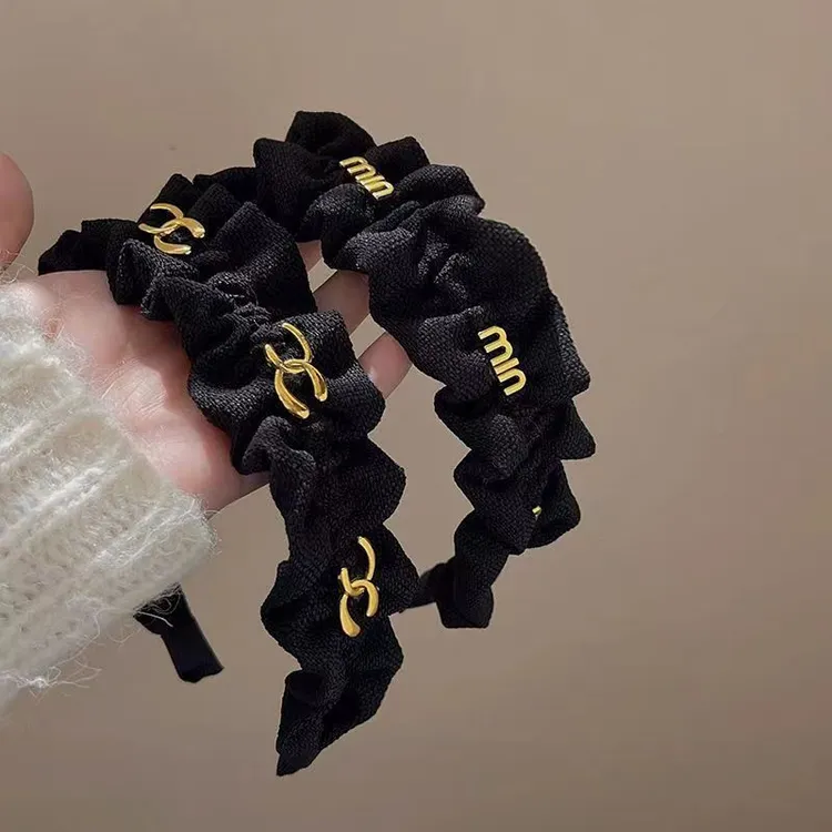 高级感褶皱宽边发箍气质网红外出压发发卡头箍女式百搭发饰头饰品