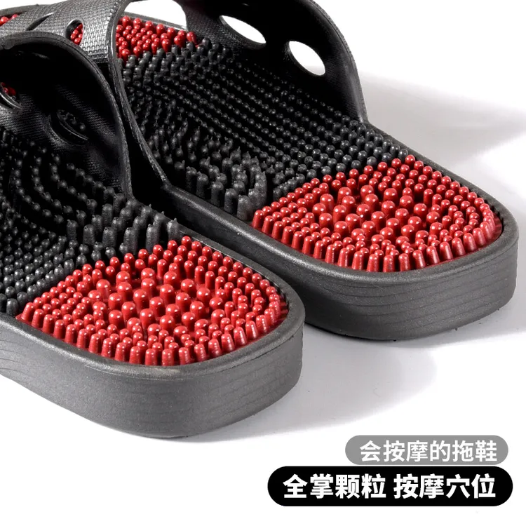 按摩拖鞋男士硬刺足疗鞋夏季穴位按摩颗粒家用防滑按摩拖鞋女