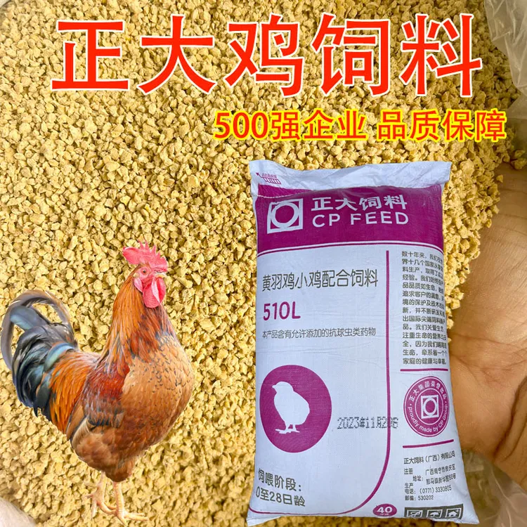 正大小鸡饲料开口料雏鸡鸭鹅鸟料鸡食中大鸡料钓鱼打窝营养蛋白料