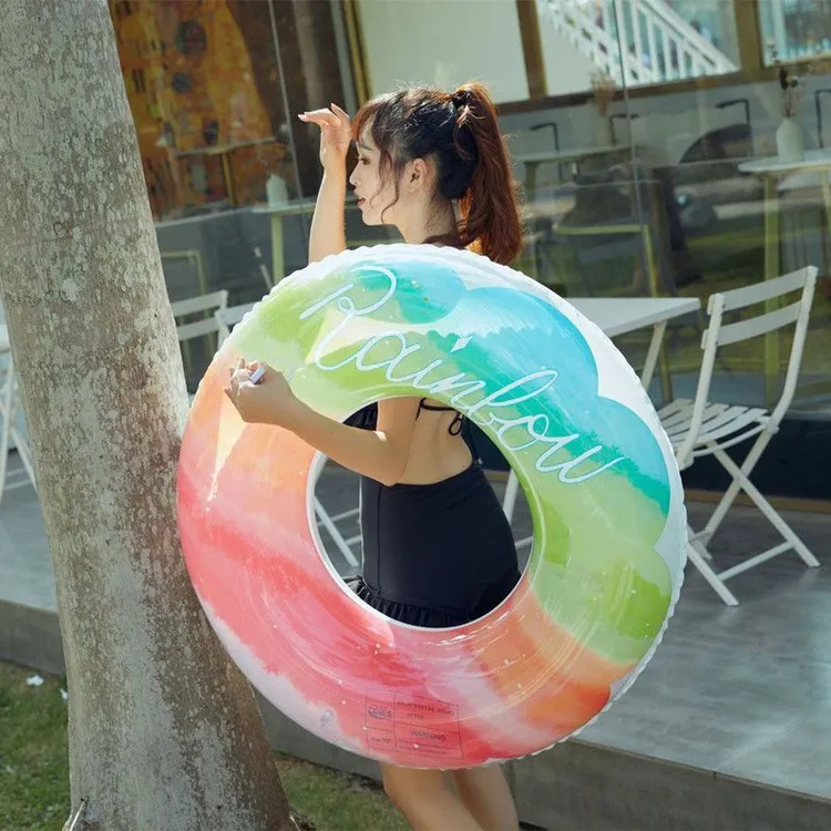 游泳圈成人儿童加厚男女充气网红救生圈大人浮圈宝宝初学者腋下圈