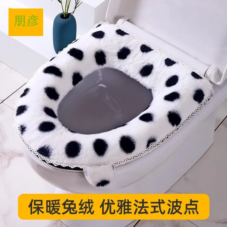加厚加绒马桶垫兔绒四季马桶坐垫家用防水马桶套坐便套暖垫坐便垫