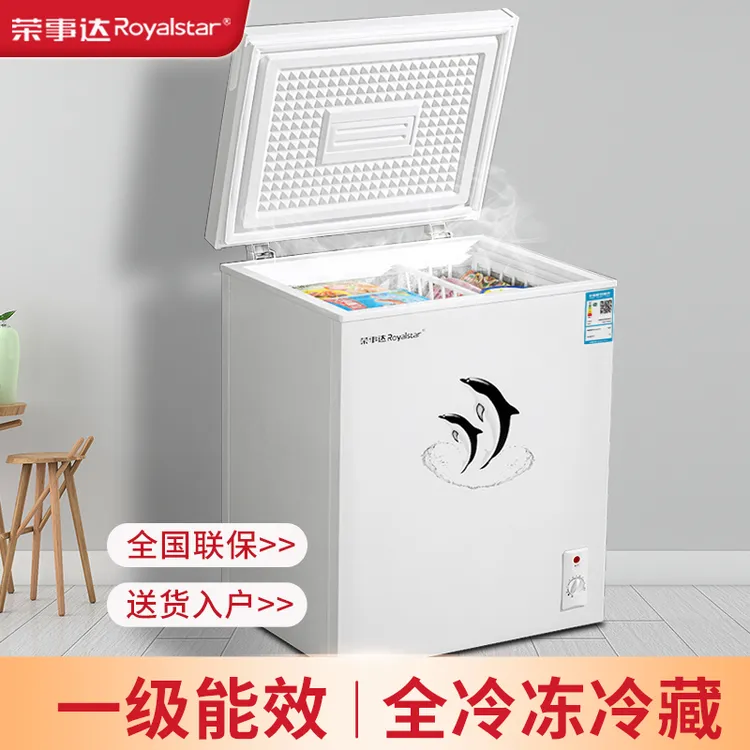 荣事达 冰柜全冷冻一级节能家用商用小型速冻两用大容量单门冷柜