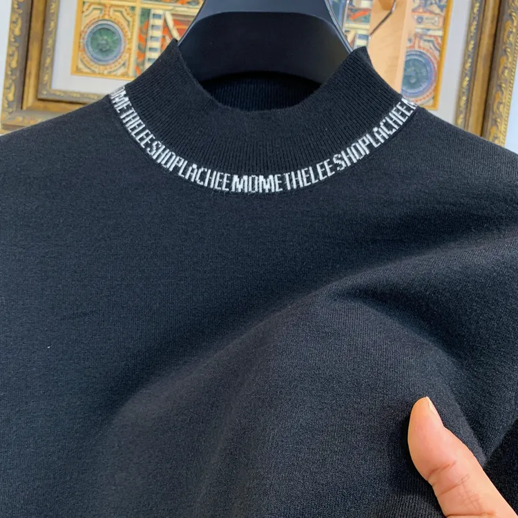 BOY NORMAN  高档精纺男士针织衫毛衣半高领秋冬套头内搭打底衫