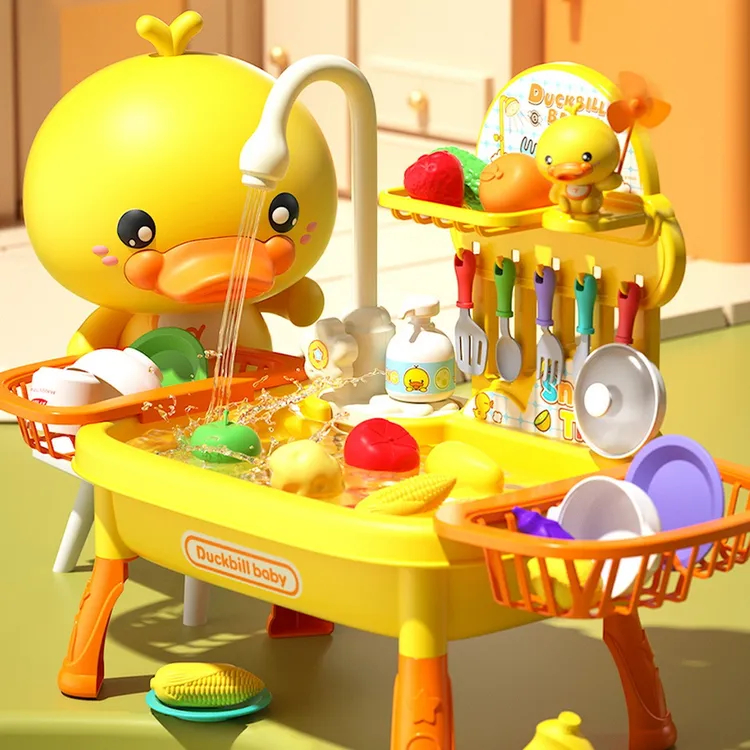 儿童洗碗机汕头玩具出水循环电动水龙头洗菜池宝宝过家家厨房女孩