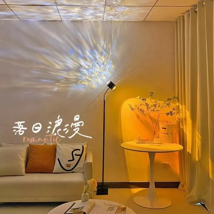 网红动态灯 网夕阳红房间氛围灯 直播落地氛围感日落灯床头小夜灯